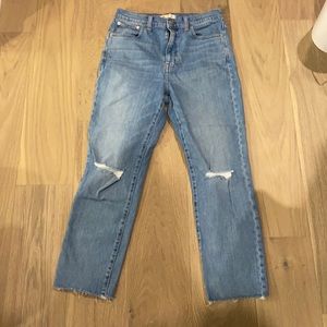 Madewell High-Rise Slim Crop Boyfriend Jeans (straight leg dad jeans)